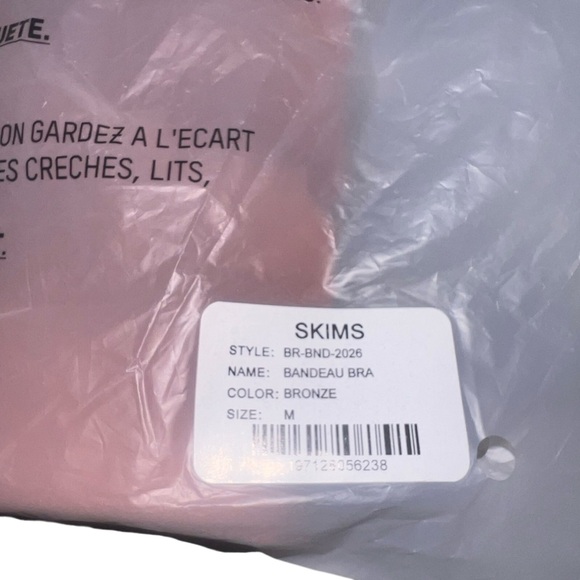 NWT SKIMS Fit Everybody Bandeau Bra Bronze Size Medium Neutral Intimate Staple - Picture 5 of 5